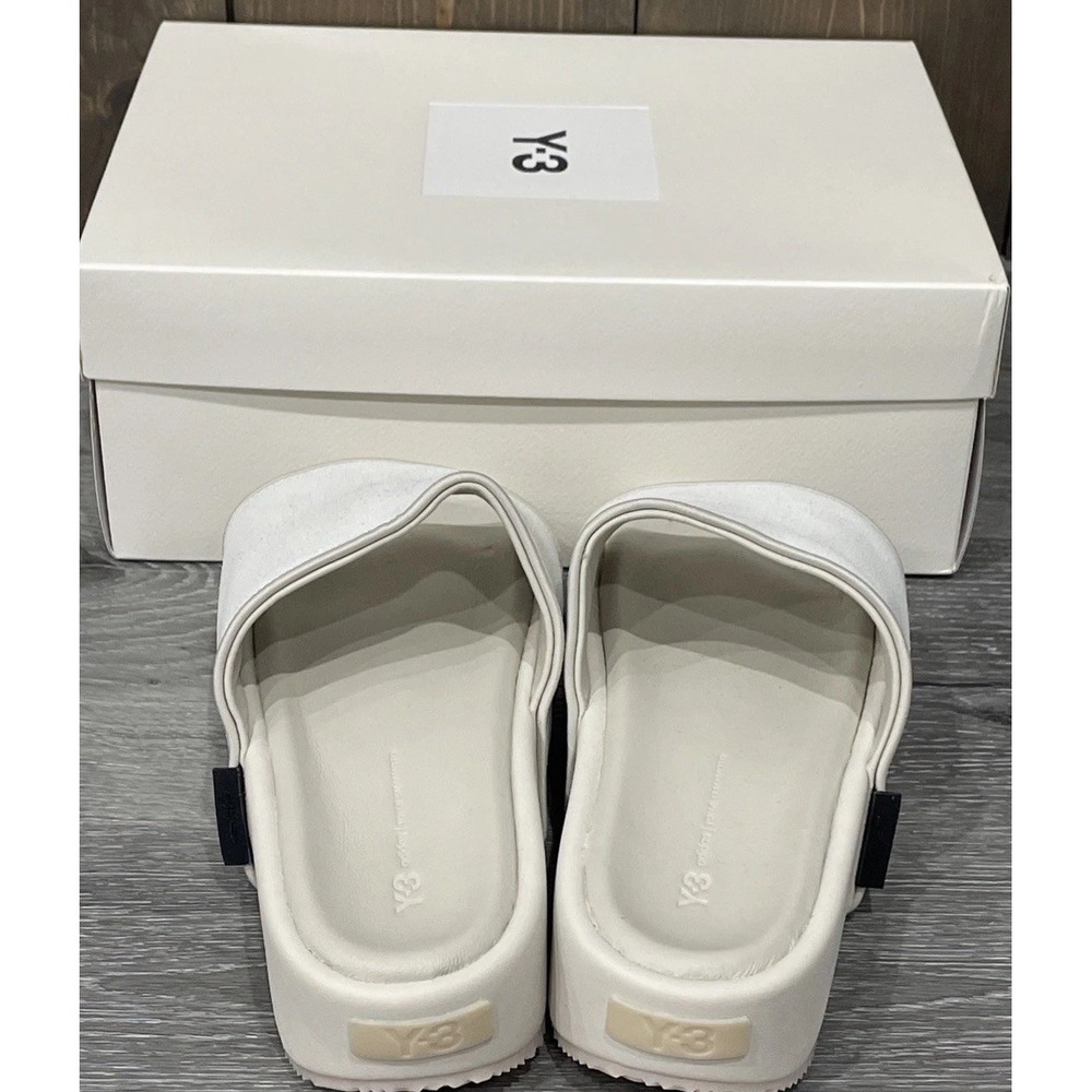Y-3 Orbit Grey Clear Brown Beige White GW8630 Slide Sandal Mule Slipper‎ Men's 8